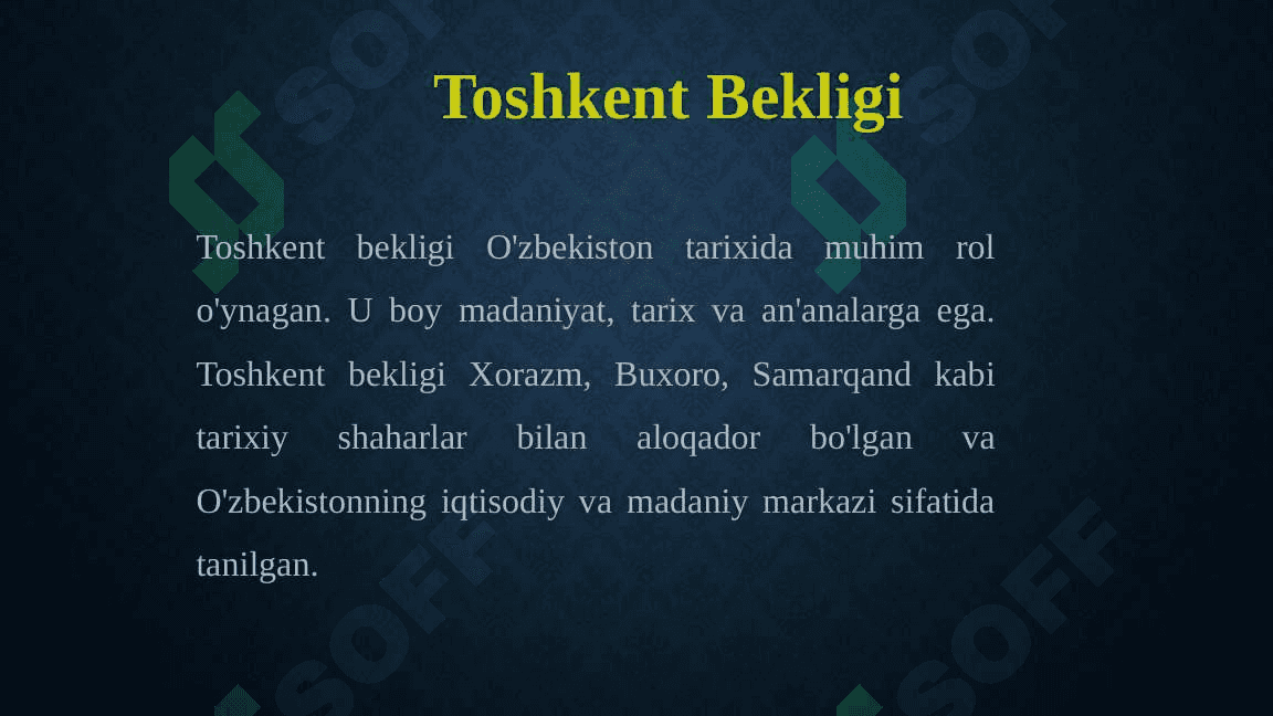 Toshkent Bekligi 3