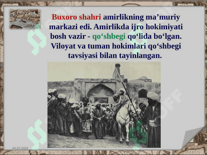 OʻRTA OSIYO XONLIKLARI IQTISODIY VA SIYOSIY TARIXINING TARIXSHUNOSLIK UA MANBASHUNOSLIK MASALALARI 4