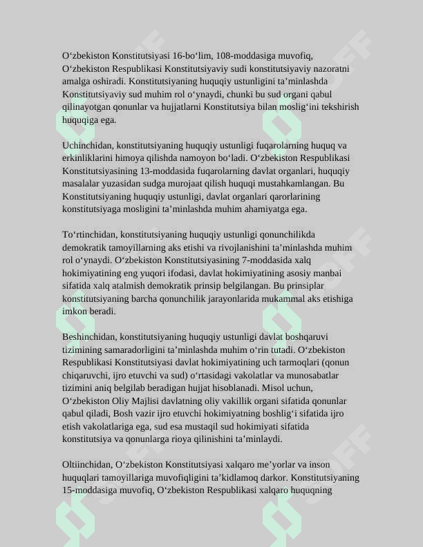 KONSTITUTSIYANING  ASOSIY PRINSIPLARI VA FUNKSIYALARI 8
