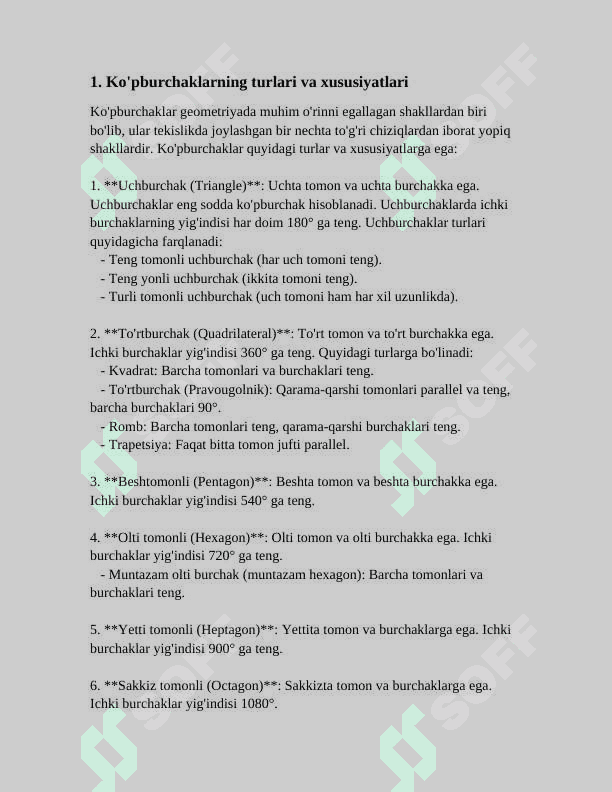 KÒPBURCHAKLAR PERIMETRI HAMDA YUZASINI HISOBLASH,PERIMETR VA YUZA ÒLCHOV BIRLIKLARI VA ULAR ORASIDAGI BOĢLANISHGA DOIR MASALALAR YECHISH 3