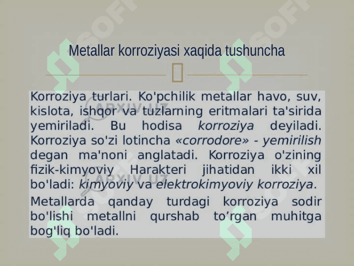 Metallarning korroziyasi va unga qarshi kurashish usullari 3