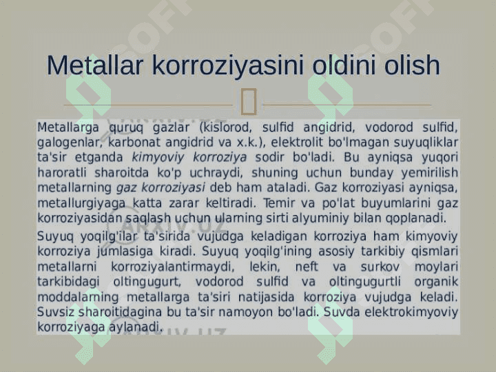 Metallarning korroziyasi va unga qarshi kurashish usullari 4