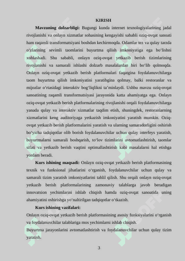 ONLAYN OZIQ-OVQAT YETKAZIB BERISH(RESTORAN MENYU VA BUYURTMA 3
