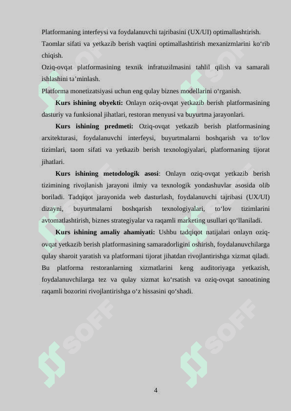 ONLAYN OZIQ-OVQAT YETKAZIB BERISH(RESTORAN MENYU VA BUYURTMA 4