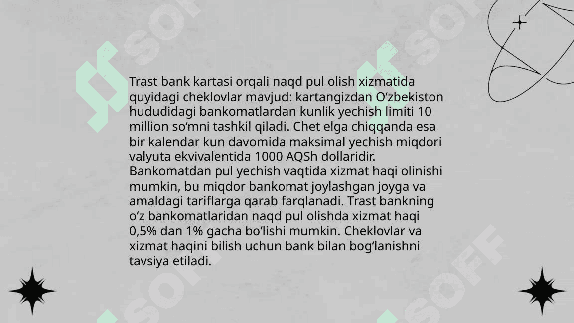 Trast bank kartasi 8