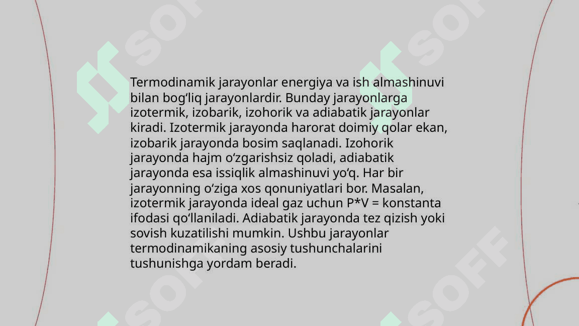 TERMODINAMIKANING 1-QONUNI 8