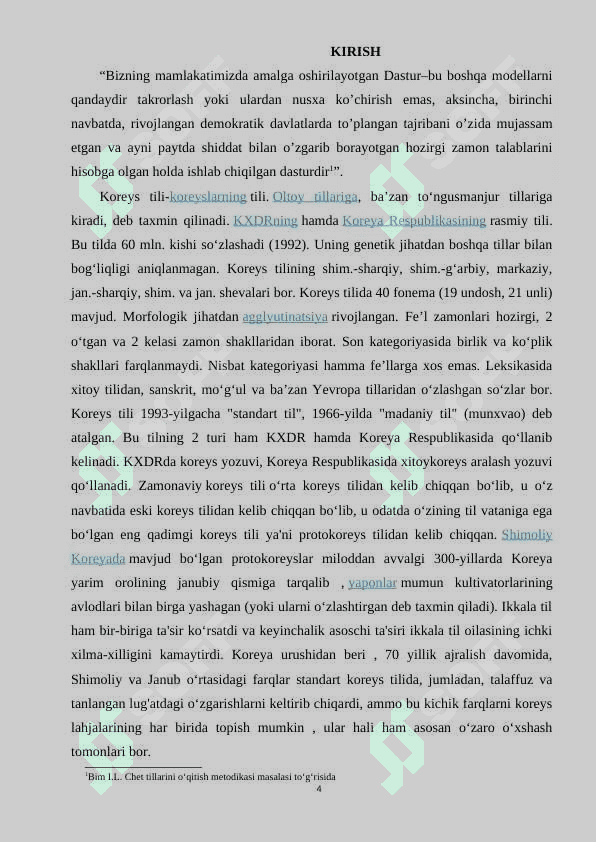 KOREYS TILI LEKSIKASI METODIKASI 4