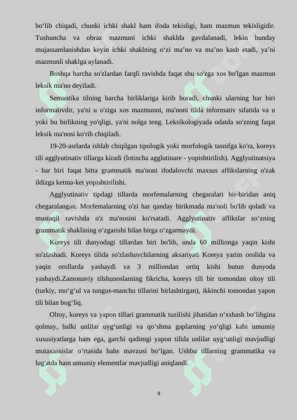 KOREYS TILI LEKSIKASI METODIKASI 8