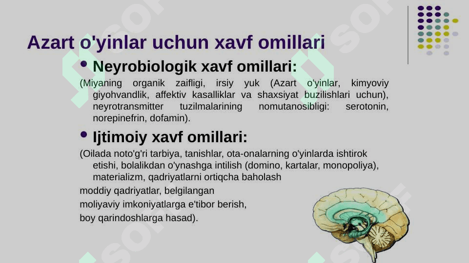 Azart o’yinlarga tobelikni o’ziga xos psixologik jihatlari 8