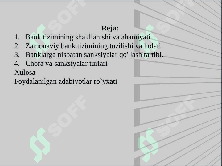 Banklarga nisbatan chora va sanksiyalar qo'llash tartibi 2