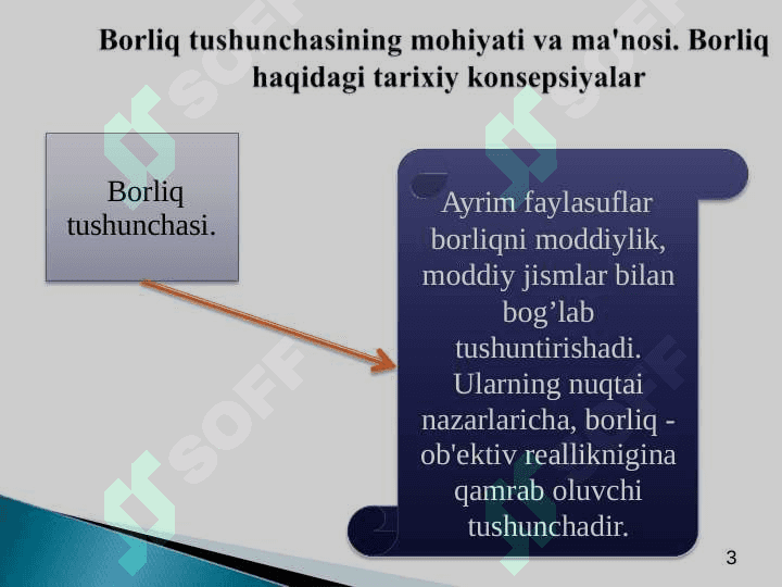 Borliq falsafasi (Ontologiya) 3