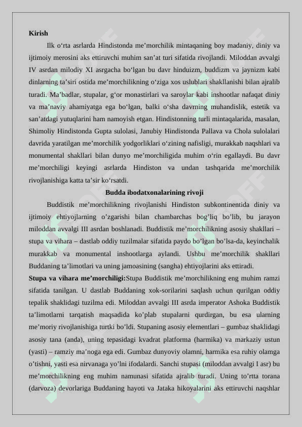 Ilk o‘rta asrlarda Hindistonda me’morchilik 25 2