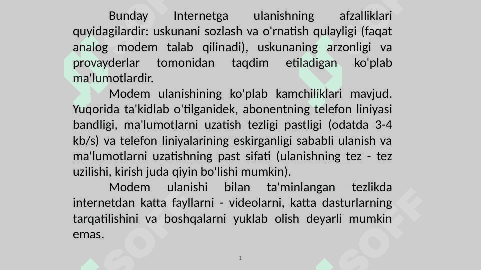 Abonent kirish tarmog‘ida Dial-up texnologiyasini qo‘llash. 5