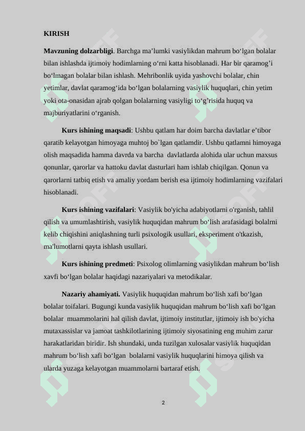 Vasiylikdan mahrum bo‘lish xavfi bo‘lgan bolalar bilan ijtimoiy ish 2