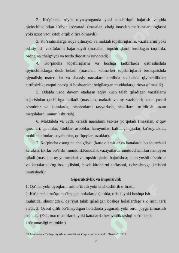 DIQQAT YETISHMOVCHILIK SINDROMI 7