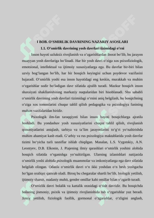 O’smirlik davrida psixik rivojlanish xususiyatlari 5