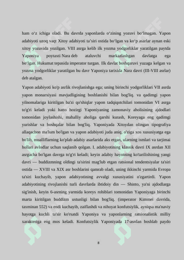 Yapon va o’zbek milliy ertaklarining òxshashlik jihatlari tahlili 8
