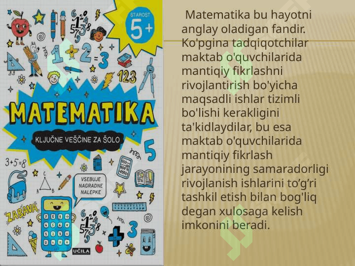 Mavzu  Boshlang’ich sinf matematika darslarida mantiqiy masalalarini yechishga o’rgatish 3