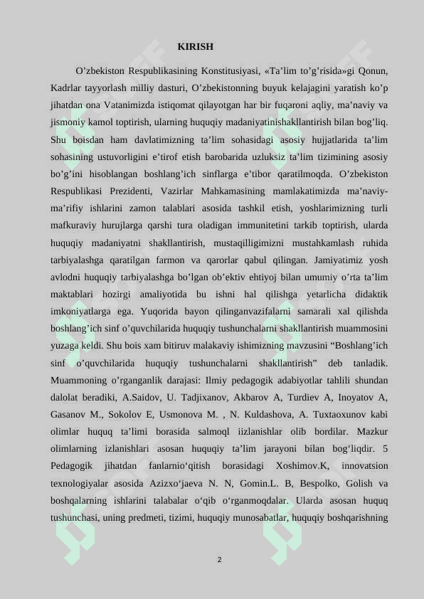 Davlat ramzlar boshlang`ich sinf o`quvchilariga xuquqiy tarbiya berish vositasi sifatida 2