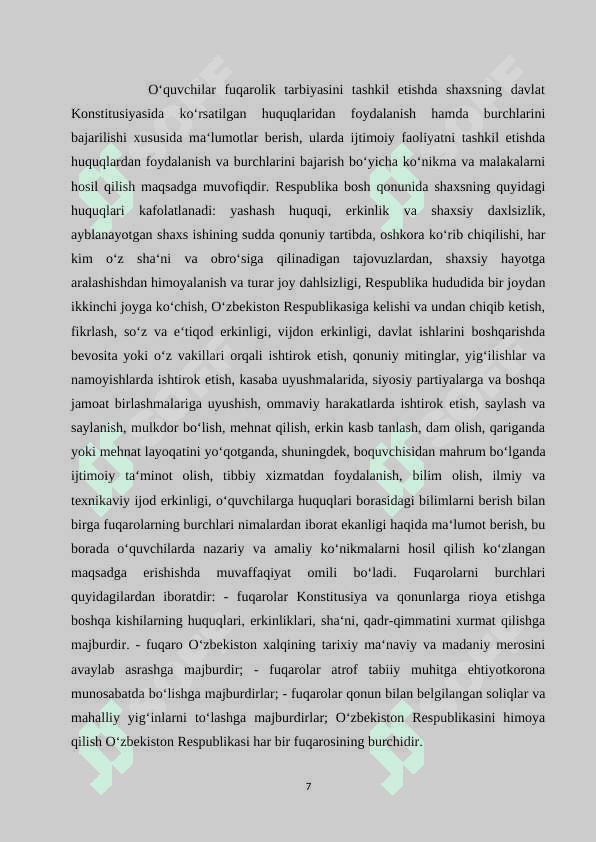 Davlat ramzlar boshlang`ich sinf o`quvchilariga xuquqiy tarbiya berish vositasi sifatida 7