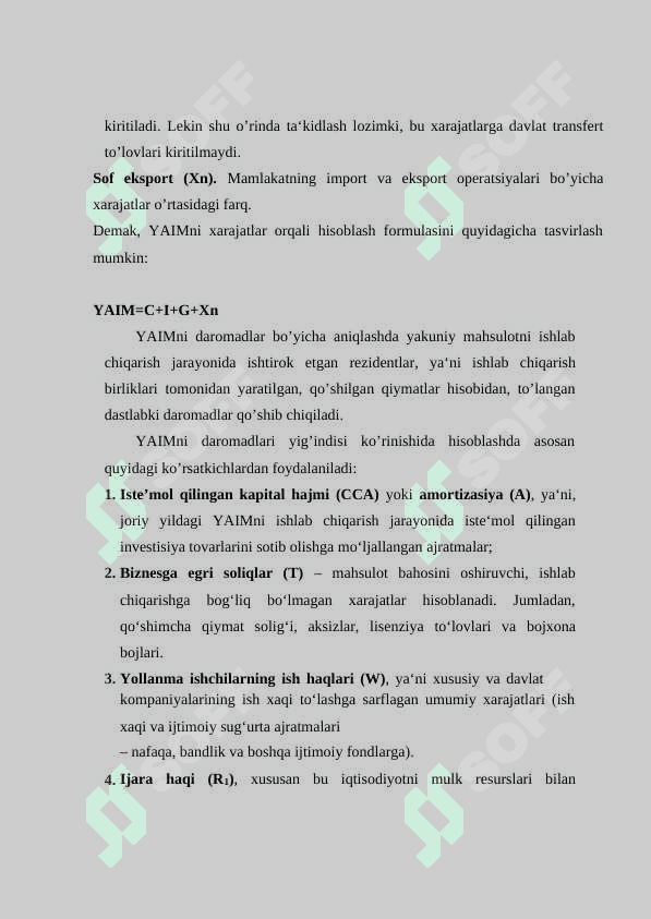 Yalpi ichki mahsulot tushunchasi 8