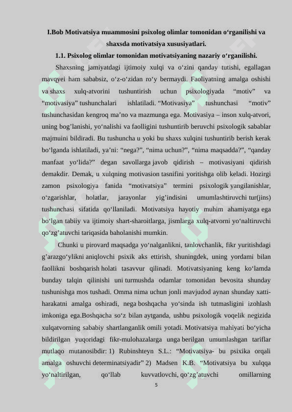 Mоtivаtsiyаning аsоsiy yоndаshuvlаri 5