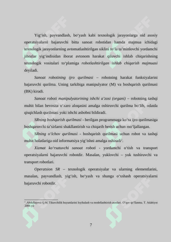 Robotlarni loyihalash va modellashtirish 7