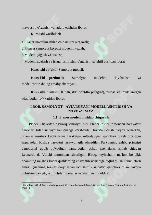 Samolyot modelini loyihalash va modellashtirish 4