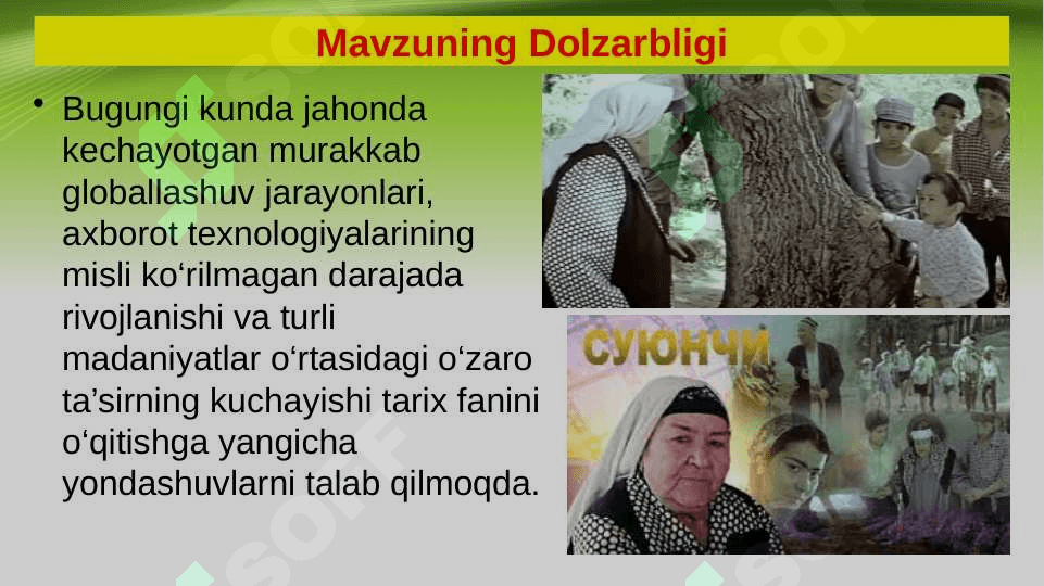 Tarix darslarida tarixiy badiiy va hujjatli fillmlar namoyishi va tahlili 4