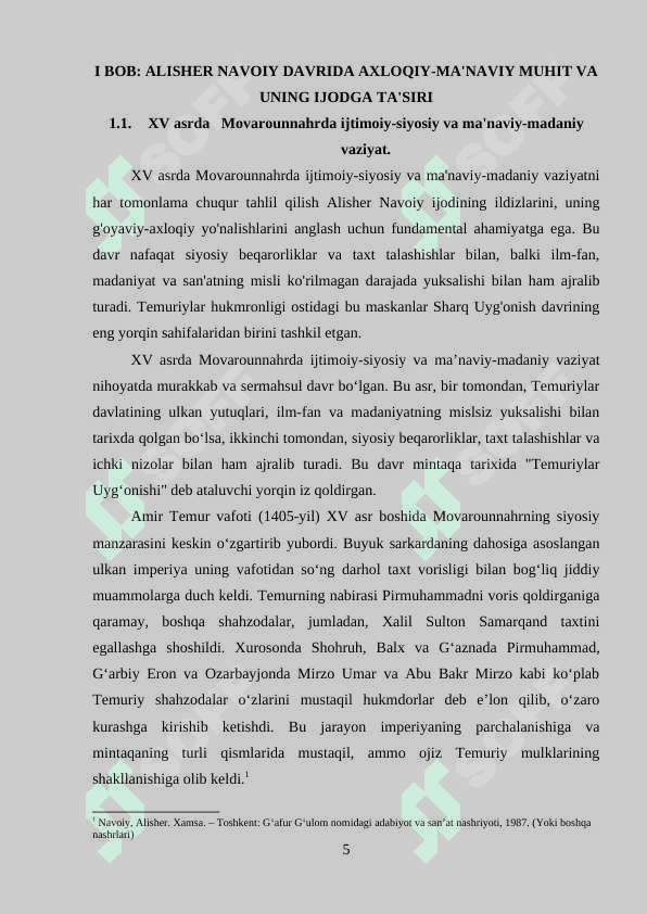 Alisher Navoiy asarlarida odob-axloq masalalari va tarbiya 5