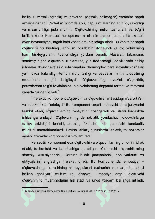 O’qituvchi va o’quvchi o’rtasida jonli muloqotni tashkil etish usullari 8