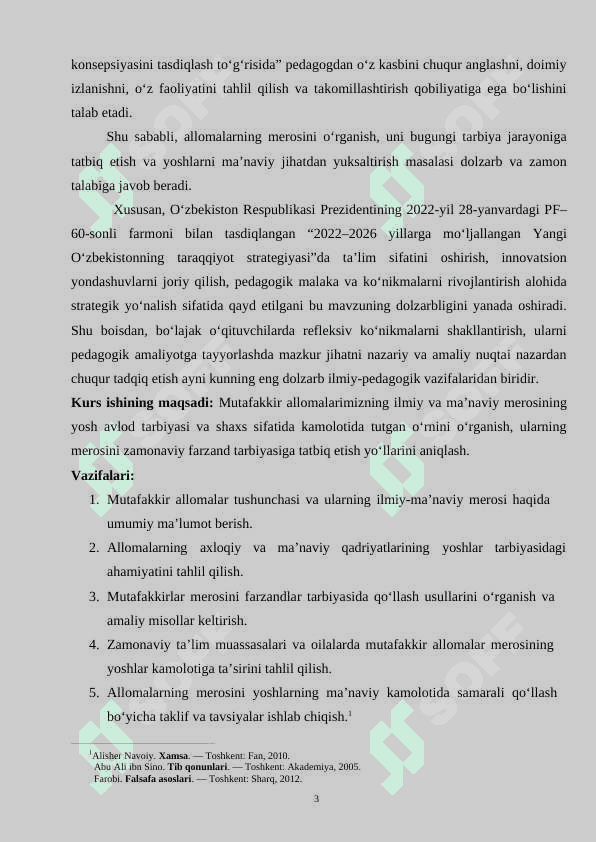 MUTAFAKKIR ALLOMALARNING MA’NAVIY MEROSI VA FARZANDLAR TARBIYASIDAGI TUTGAN O’RNI 4