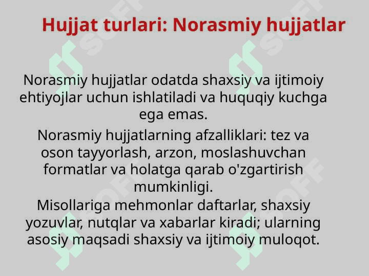 Hujjat turlari va xususiyatlari Tashkiliy hujjatlar 4