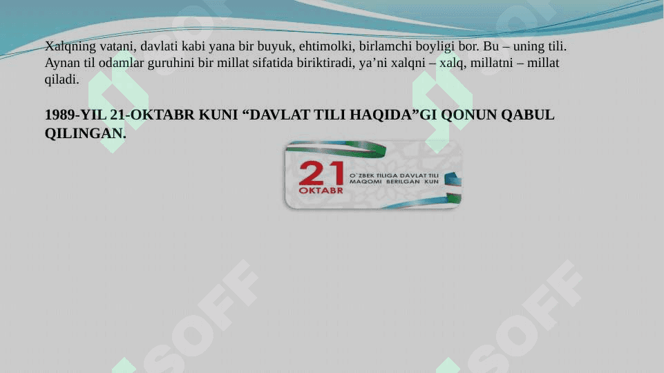 O'zbek tilini Davlat tili sifatida o'qitish masalalari 2