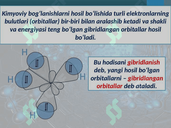 Organik birikmalarda uglerodatomining gibridlanishi 2