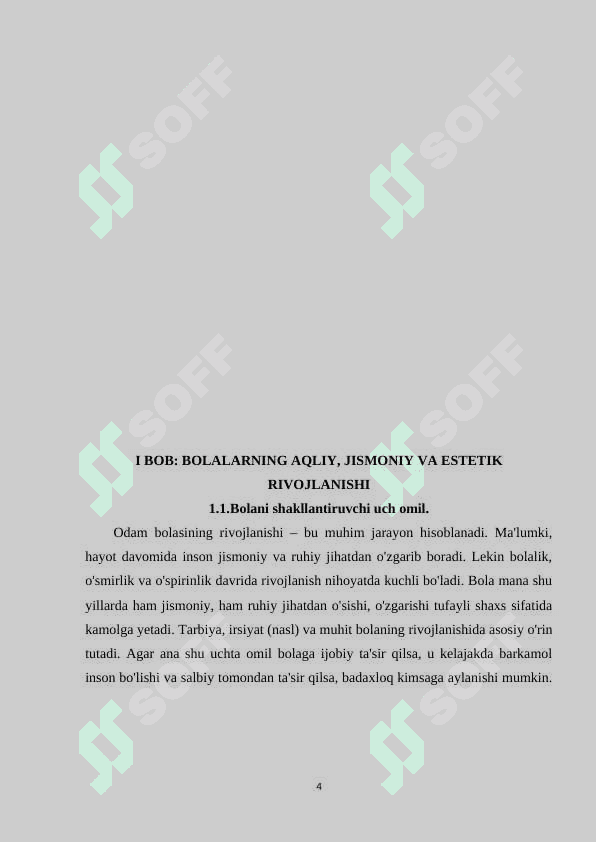 Bolalarning aqliy jismoniy va estetik rivojlanishi pedagogik tashxislarning metodlarini amaliy o'rganish 4