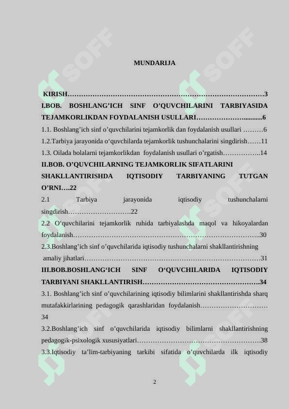 Boshlangich sinf o’quvchilarini tarbiyalashda tejamkorlikdan foydalanish 2
