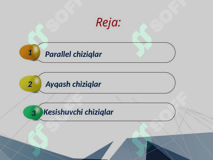 To'g'ri chiziqlarning o'zaro vaziyati va uni aniqlash 2