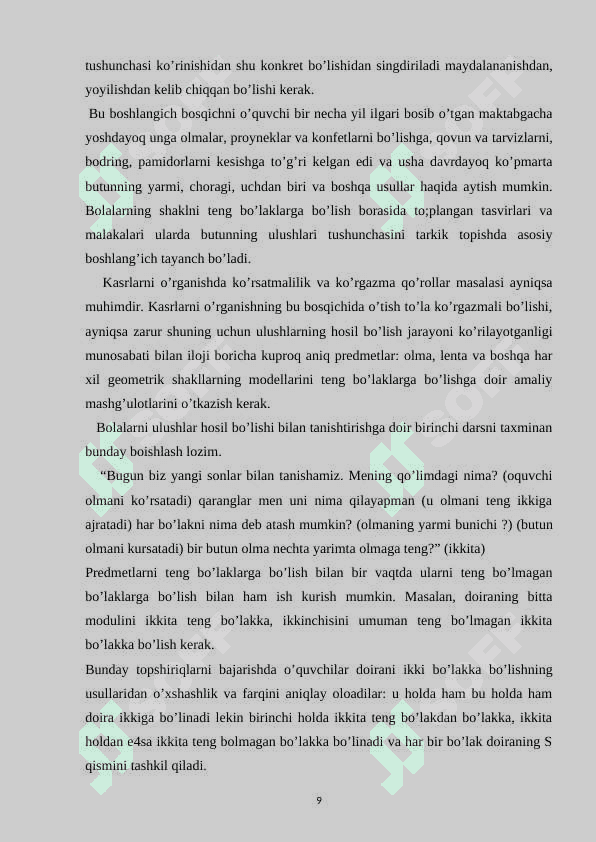 Kasr tushunchasi bilan tanishtirish 8