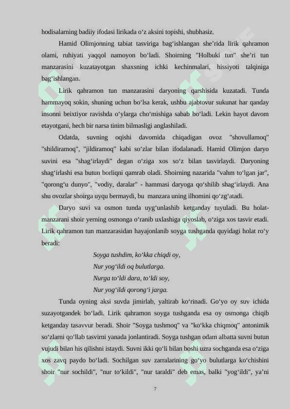Hamid Olimjonning adabiyotshunoslikdagi tanqidi 7