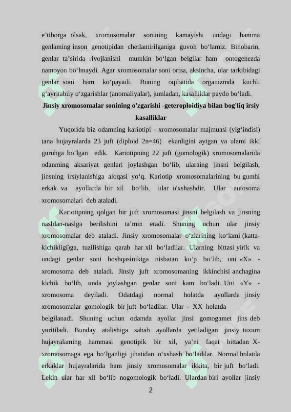 Salomatlikning umumiy muammolari 2