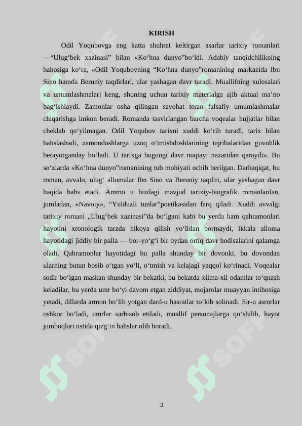 Odil Yoqubovning «Ko‘hna dunyo» asarini tarixiy polifonik roman namunasi sifatida tahlil qilish 3