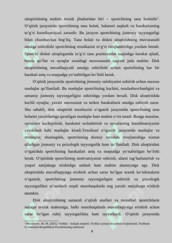 Disk uloqtirish turlar texnikasini o‘rgatish 8
