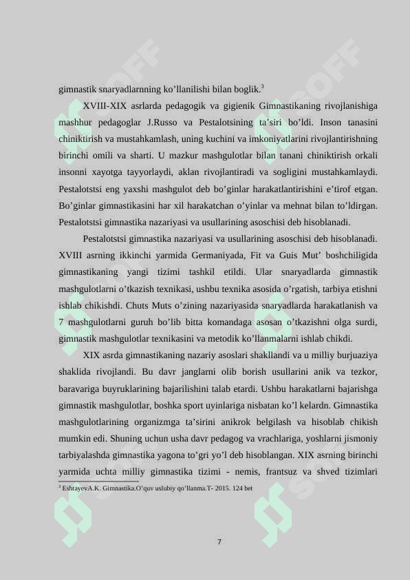 Gimnastikaning rivojlanish tarixi 7