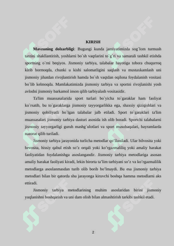 Jismoniy tarbiya darsining pegagogik tahlili 2