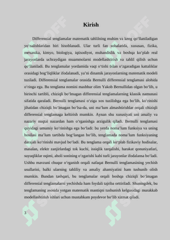 Bernulli differensial tenglamasi 3
