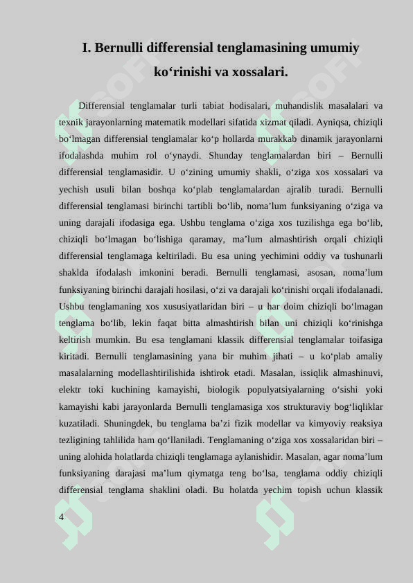 Bernulli differensial tenglamasi 4