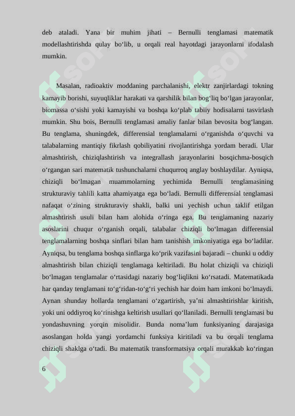 Bernulli differensial tenglamasi 6