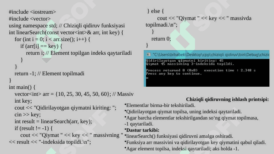 Qidiruv usul va algoritmlarini tadqiq qilish 8
