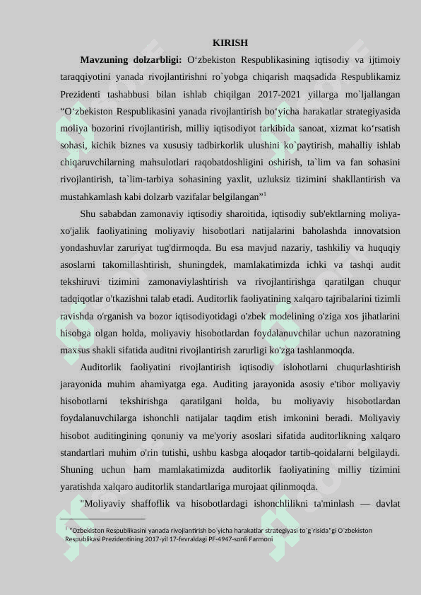 MОLIYАVIY NАTIJАLАR TАHLILI HАMDА ULАRNING АUDITINI TАKОMILLАSHTIRISH YО‘LLАRI 5